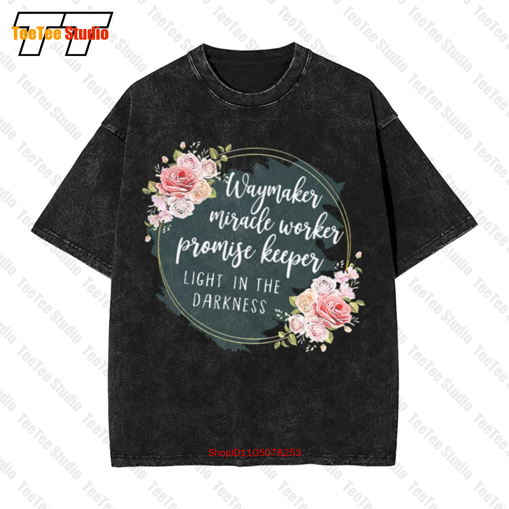 Vintage Flannel Shirt - Waymaker Miracle Worker Promise Keeper T-shirt