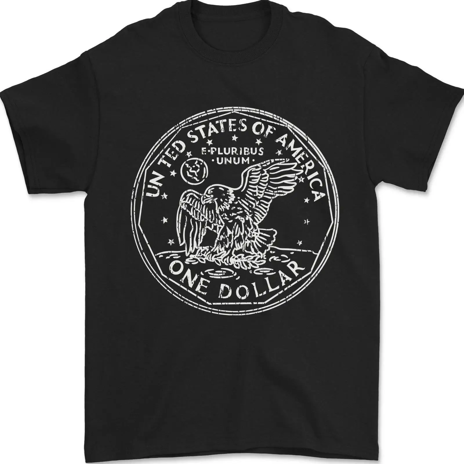 Vintage Fashion Herren - T-shirt da uomo con stampa dollaro