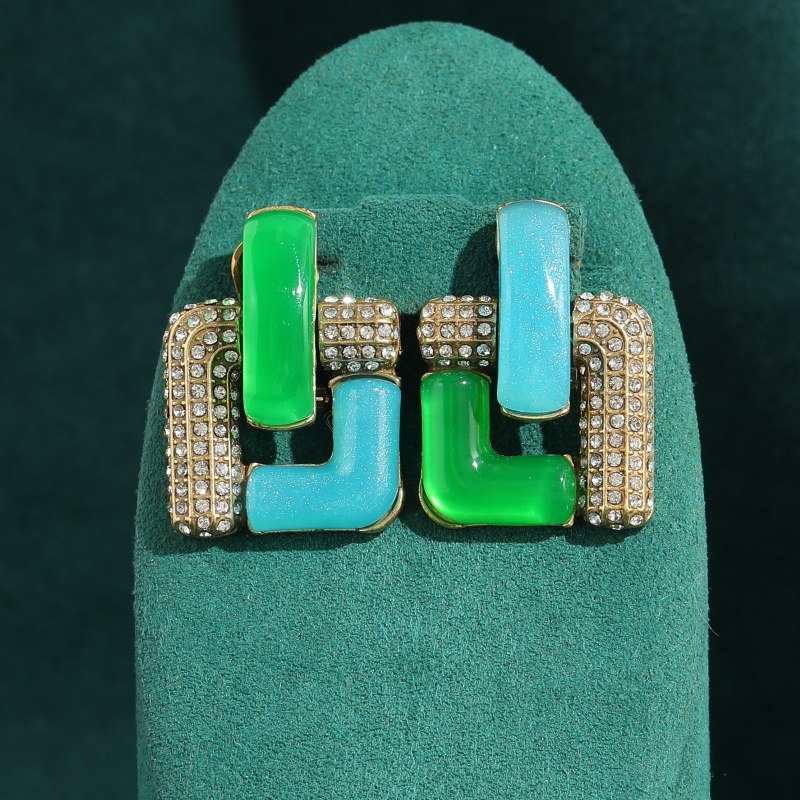 Vintage Fashion Trends 2026 - Orecchini Vintage in Vetro Blu e