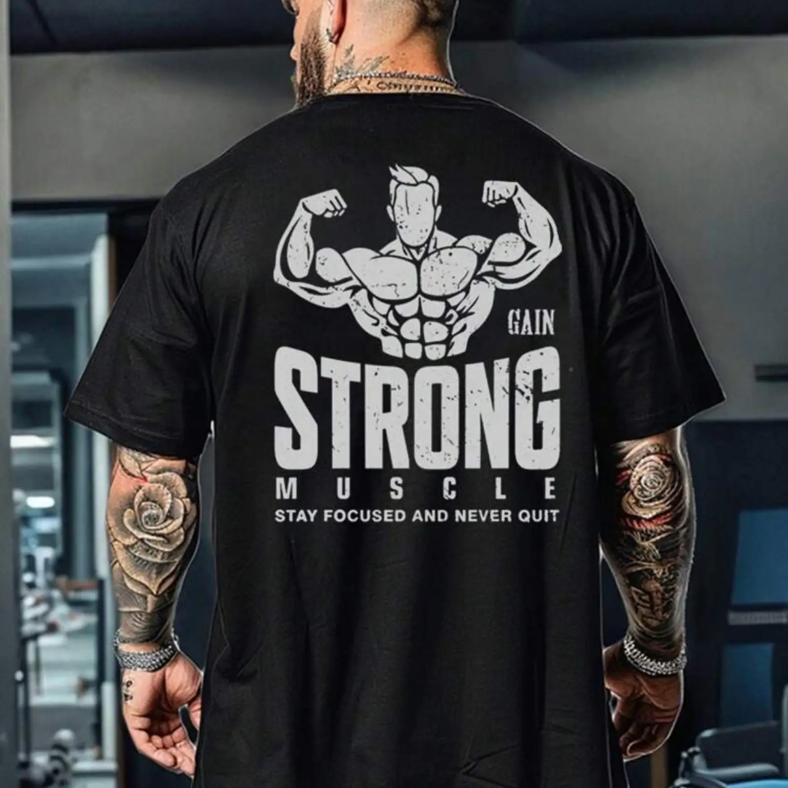 Vintage Fashion Herren - Guadagna Muscoli Forti, Mantieni la Concentrazione,