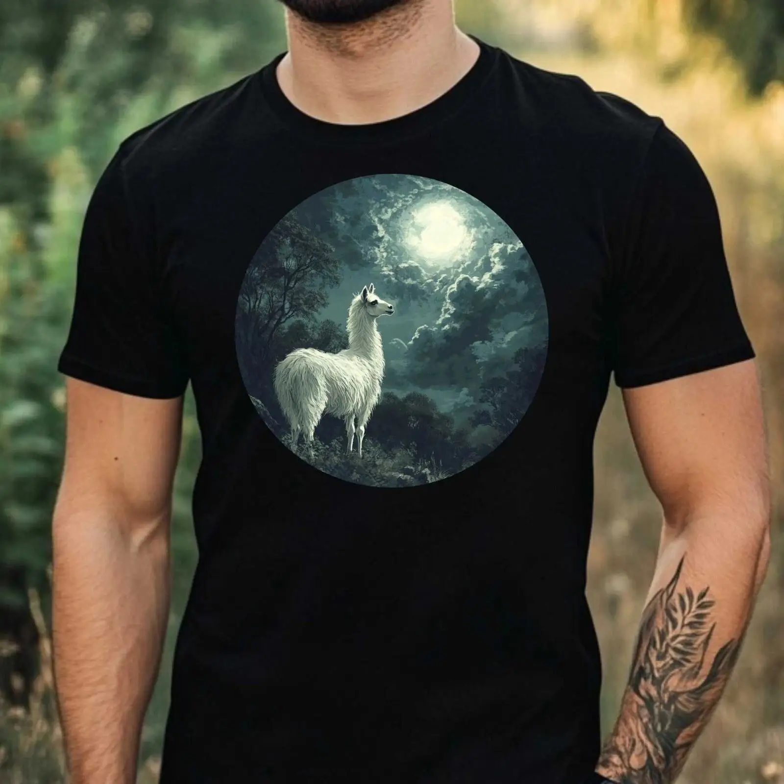 Vintage Fashion Herren - T-shirt da uomo in cotone con