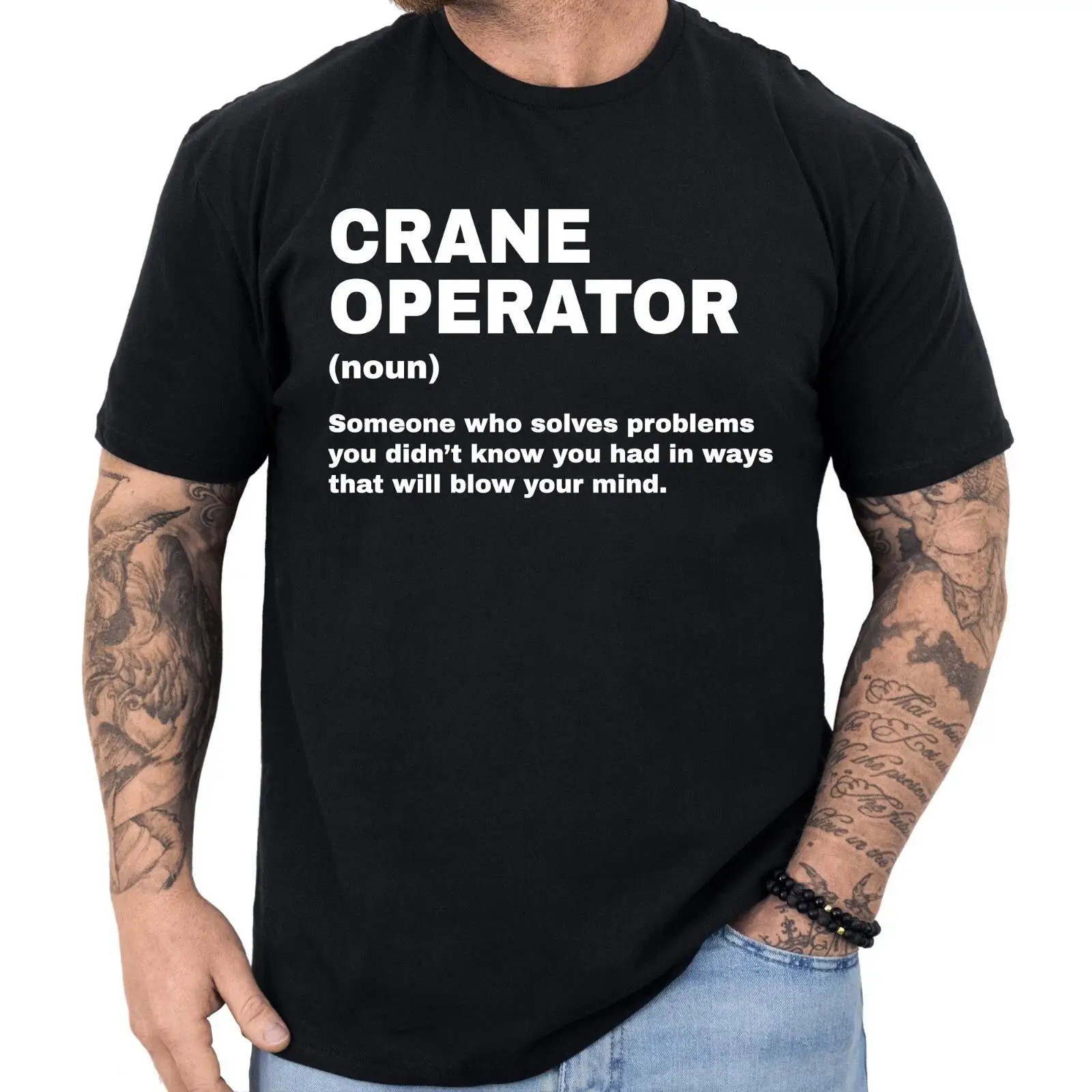 Vintage Fashion Definition - T-shirt con scritta 'Crane Operator Definition'