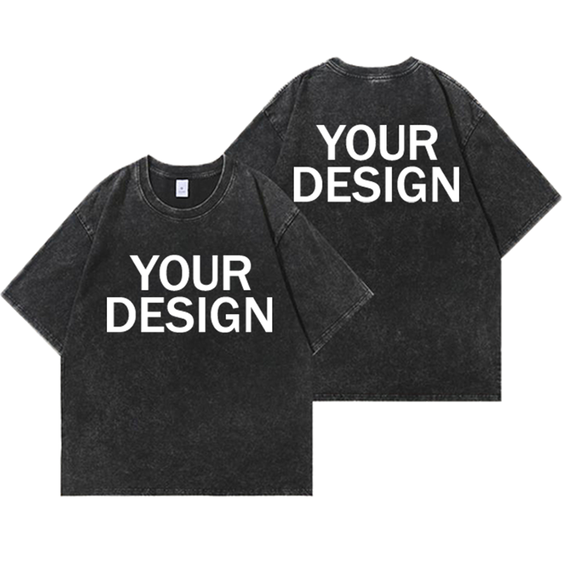Vintage Fashion T Shirts - T-Shirt Unisex in Cotone Lavato, Stampa