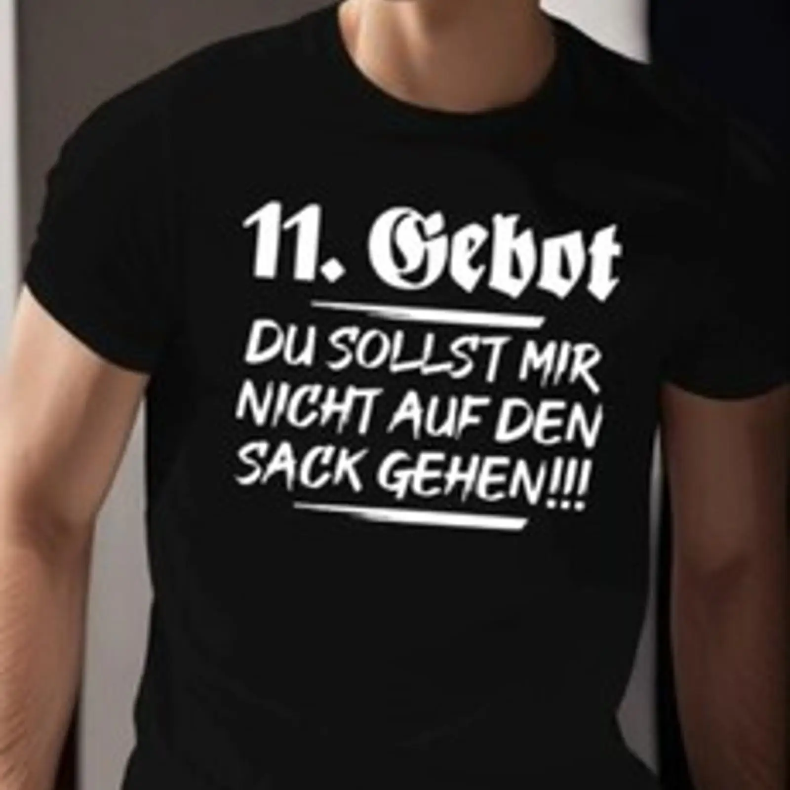 T-shirt da uomo 11 Gebot Du so - Vintage Fashion Herren recensione e prezzo