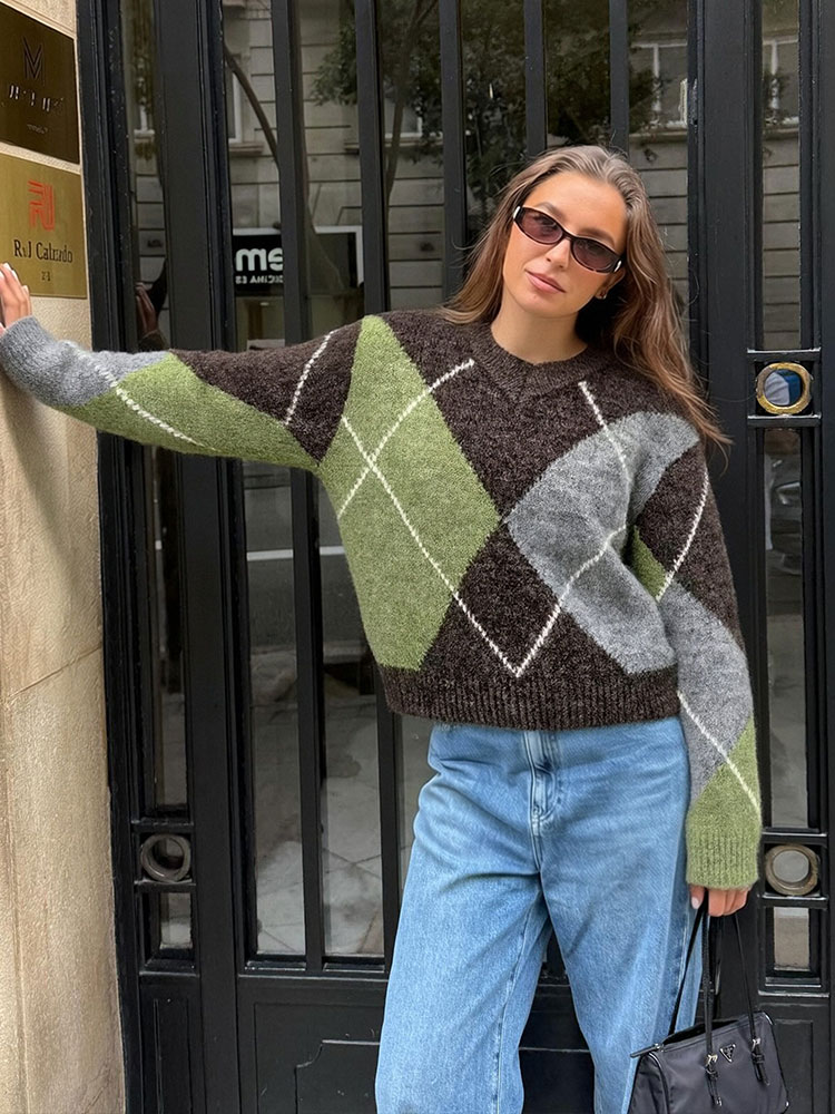 HH Moda Donna Argyle Maglione  - Vintage Fashion Trends 2026 recensione e prezzo