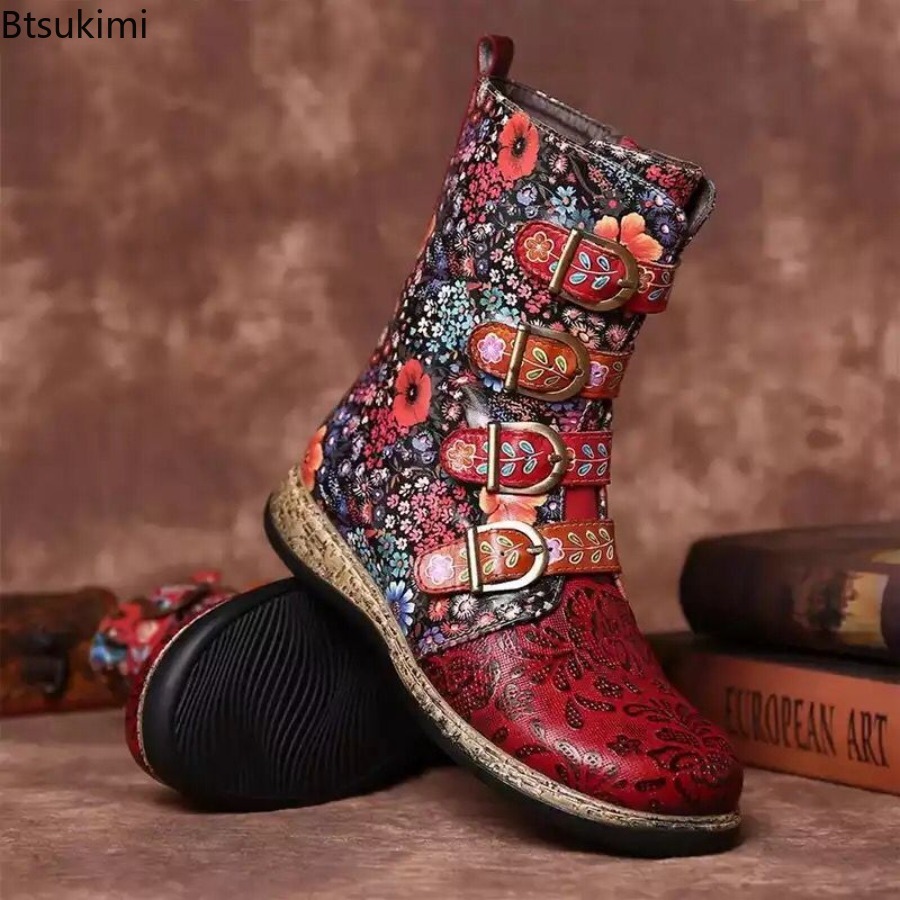 Stivali in pelle stampata da d - Vintage Fashion Ladies recensione e prezzo