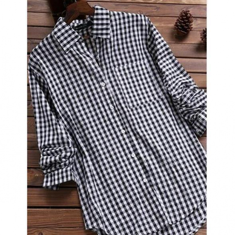Camicia a quadri larga con col - Vintage Fashion Ebay recensione e prezzo